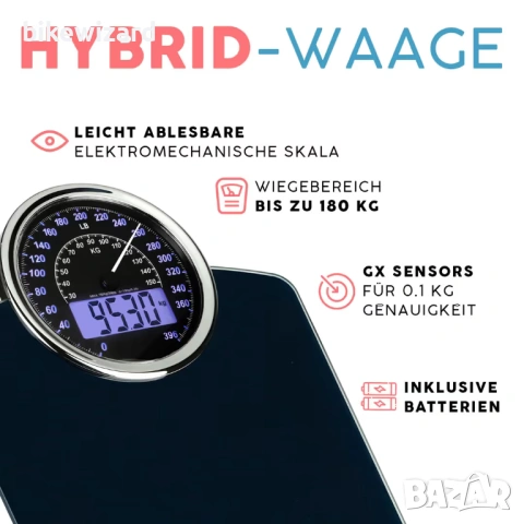 Adamson Hybrid 2-в-1 цифрова и аналогова везна / кантар до 180 кг НОВА, снимка 3 - Други стоки за дома - 54231731