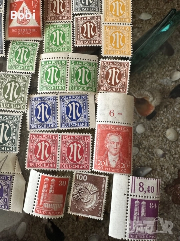 Немски лот пощенски марки 1945-1946г, снимка 9 - Филателия - 55536703