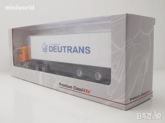 Volvo F12 Sattelzug Deutrans 1980 - мащаб 1:43 на Premium ClassiXXs моделът е нов в кутия, снимка 8 - Колекции - 54682710