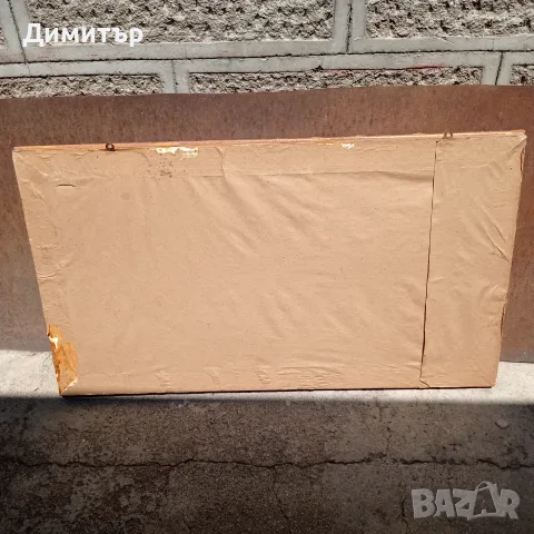 Масивна ретро рамка от дърво + соц принт (орнаментирана, златист блясък) – 84х43 см, снимка 4 - Картини - 55338736