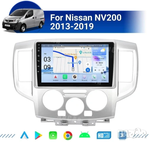 Мултимедия за Nissan NV200, Android, Двоен дин, Навигация, Nissan NV 200, 2 DIN, плеър, Андроид, снимка 10 - Аксесоари и консумативи - 54865423