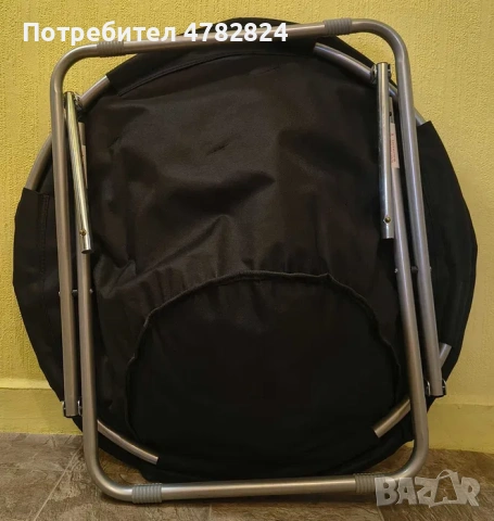 Сгъваем стол ПАПА САМ 86/68/80 см бяло/черно/хром, снимка 4 - Мебели за детската стая - 54461134