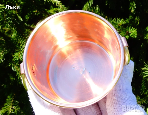 Шведска медна чаша за вино,чиста червена мед,печат. , снимка 2 - Антикварни и старинни предмети - 54160328