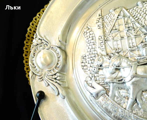 Калаена чиния,картина Натоварих файтона си с млади момичета. , снимка 5 - Антикварни и старинни предмети - 54541949