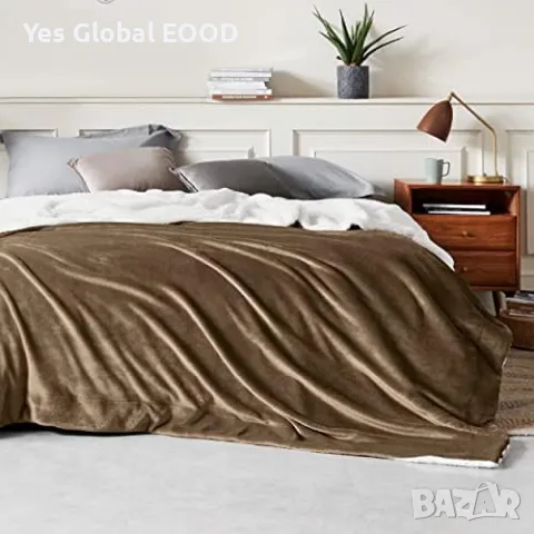 BEDSURE Sherpa одеяло XXL 220x240 см – меко и топло, снимка 3 - Олекотени завивки и одеяла - 55449295