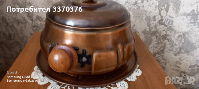 Медна тенджера на поднос-ръчна изработка, снимка 11 - Съдове за готвене - 54407150
