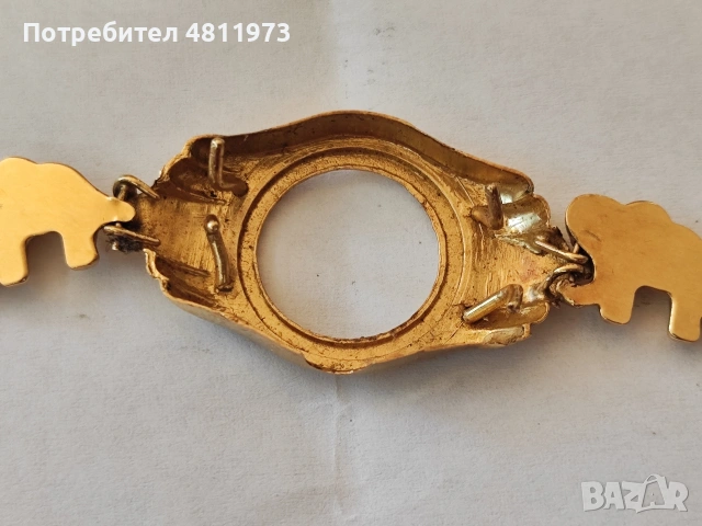 Златна гривна за часовник 10 карата, снимка 6 - Гривни - 54675493