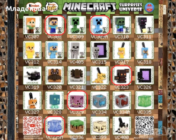 Колекция Kinder Joy Minecraft, снимка 3 - Фигурки - 54604421