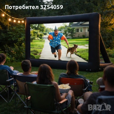 Надуваем проекционен екран за събития и кино на открито – Перфектен за партита и прожекции, снимка 4 - Плейъри, домашно кино, прожектори - 55161588