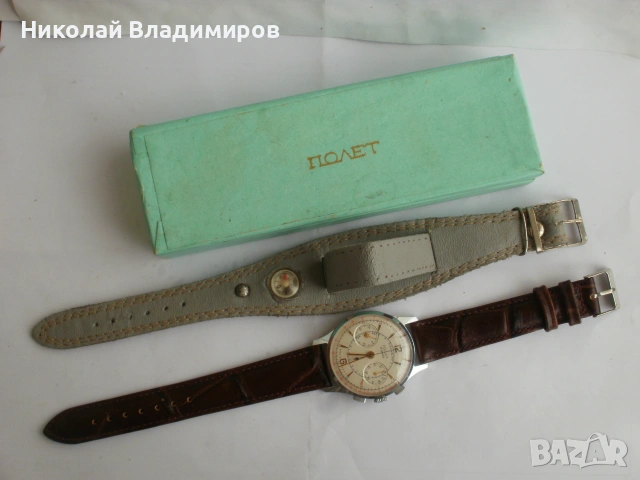 Poljot chronograph 3017 Полет хронограф руски ръчен мъжки часовник, снимка 7 - Мъжки - 55166075