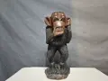 Африканска Дърворезба Маймунка , снимка 1