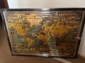 Постер/плакат/ Карта на света със забележителности , снимка 2