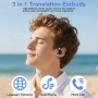 XG99 Слушалки с превод в реално време, отворени слушалки с Bluetooth 5.4, 144 езиков преводач, снимка 7