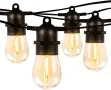 Lepro S14 Външни гирлянди - 15 метра с 15 нечупливи LED крушки Edison, водоустойчиви, снимка 1