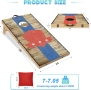 Сгъваема дървена игра за хвърляне Корнхол (Cornhole) с две дъски 60х90см, 8 торби и чанта , снимка 4