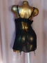 Hunkemoller XL 90 D Розов сатенен корсет / нощница/ с жартиери за чорапи , снимка 5