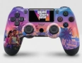 Два безжични джойстика за PS4 с тъчпад, вибрация и LED осветление – FC25 / GTA дизайн, снимка 3