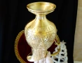Уникална бронзова кана за вино,релефни орнаменти,позлата. , снимка 9