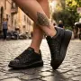 👟 Дамски Сникърси 💫Alexander McQueen💫 - Цвят Черно с Камъчета, снимка 1