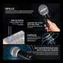 Комплект от 2 Безжични Динамични Микрофона 1TECH, Презареждаеми, с LED Дисплей и Plug & Play, снимка 5