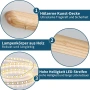 Дървена линейна висяща LED лампа Mikeru 130 см, димируема, снимка 8