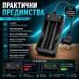 Евтино зарядно устройство за литиеви батерии Li-Ion 2 слота 2 батерии 18650 3.7V с кабел за контакт, снимка 4
