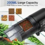 AQQA Автоматична хранилка за рибки за аквариум, 200 мл, LCD дисплей, снимка 3
