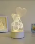 Холограмна 3D LED нощна лампа, 4W, 220V Модели:  Вариант 1: Медуза; Вариант 2: Айфеловата кула; Вари, снимка 1