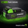 WORKPRO 20V 2.0Ah Li-Ion батерия – акумулаторна батерия за WORKPRO инструменти, снимка 2