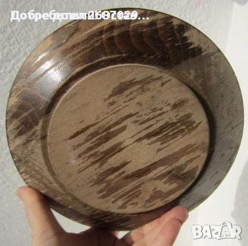  Нощва, нощви масивна с дръжка - стара дървена дялана копанка, дървен съд, копаня, хаван и свещник, снимка 16 - Антикварни и старинни предмети - 38042080