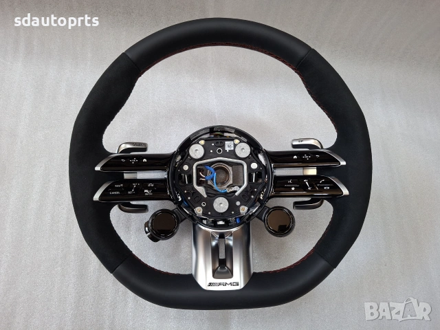 Нов Оригинален Волан Алкантара AMG Mercedes W206 W223 W213 W257 W167 W254 63 - Червен шев