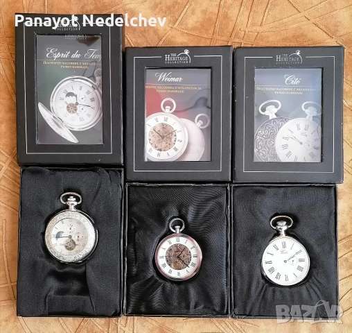 Посребрени джобни часовници , снимка 3 - Мъжки - 54202533
