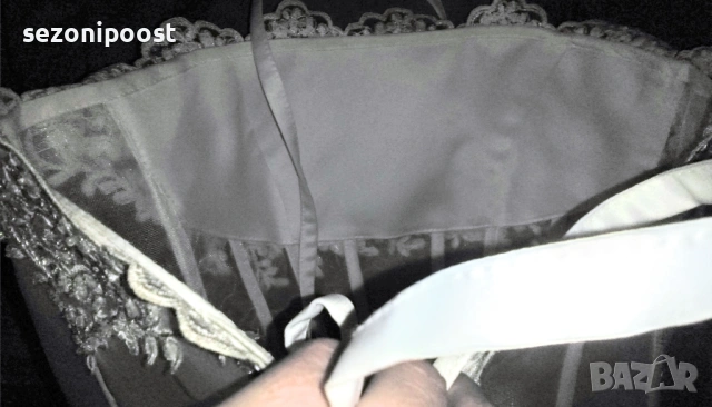 🌺Дамски официален бял корсет с камъчета-М,Л🌺, снимка 3 - Корсети, бюстиета, топове - 51395183