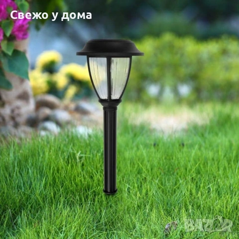 Комплект соларни градински лампи 10 броя – LED външни фенери IP44, снимка 4 - Соларни лампи - 54641767