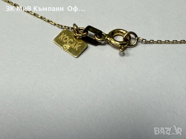 Дамски синджир с висулка безкрайност - 1.62г.р - 14к., снимка 2 - Колиета, медальони, синджири - 54587976
