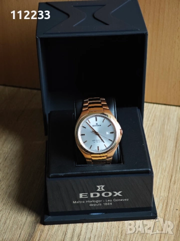 EDOX Les Bemonts Ultra Slim Automatic Rose Gold, снимка 12 - Мъжки - 54492813