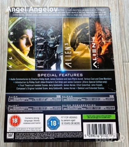 ALIEN ANTHOLOGY BLU RAY BOXSET (4 MOVIES) GENUINE UK без български субтитри цена 15 евро за 4 филма, снимка 2 - Blu-Ray филми - 53993511
