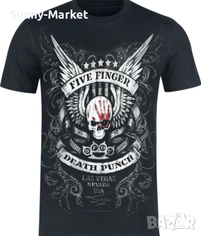 Рок тениски Five finger death punch , файв фингър дет пънч, мъжки дамски и детски тениски модели , снимка 3 - Тениски - 54543822