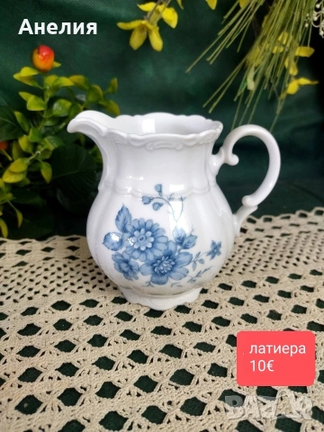 Mitterteich Bavaria сини нежни цветя , снимка 10 - Чаши - 54305702