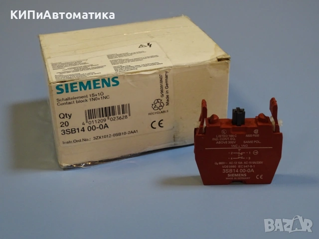 контактен блок Siemens 3SB14 00-0A contact block 10A