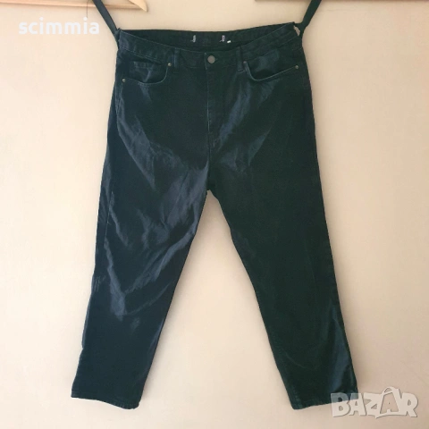Дамски черни дънки размер L-XL висока талия