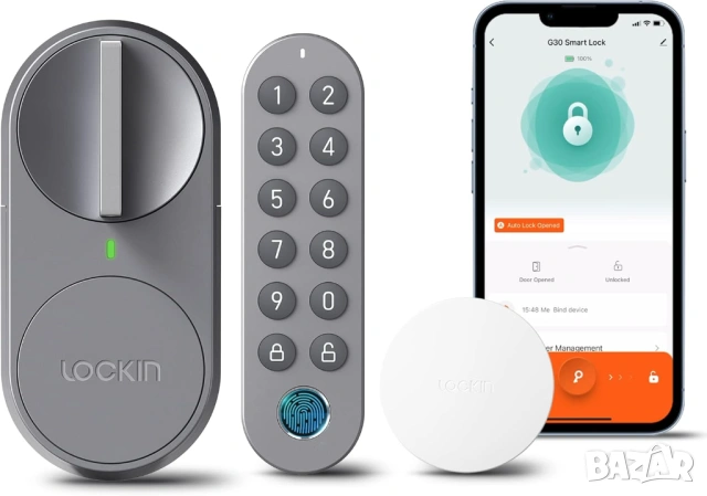 Смарт брава Lockin G30 Keypad Pro WiFi с пръстов отпечатък - НОВА