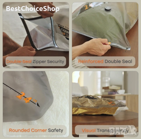 10 броя вакумни чанти за съхранение с безжична презареждаща се помпа, снимка 8 - Други стоки за дома - 54014723