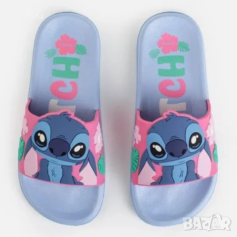 Детски чехли slides за момиче светлосини Lilo & Stitch_1260180, снимка 3 - Детски сандали и чехли - 55374242