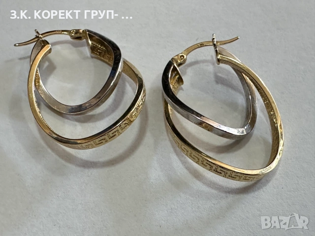 Златни дамски обеци 14K – 3,15 г, снимка 7 - Обеци - 55118859