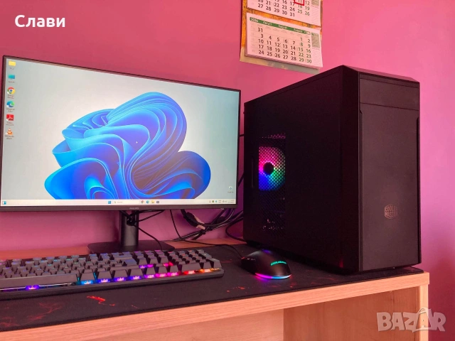 Геймърски компютър Cooler Master AMD 8x3,30GHz, Nvidia GTX 750TI, 16GB RAM, SSD, Windows 11 Pro