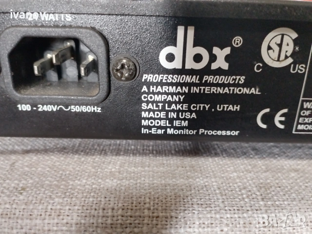 DBX IEM - In-Ear Monitor Signal Processor, снимка 6 - Други - 54629540