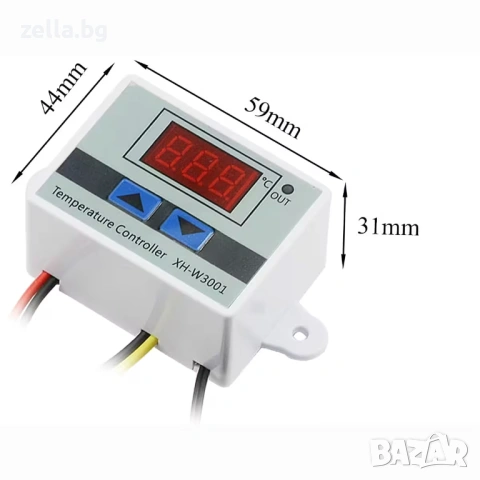 Дигитален термостат XH-W3001 220V 10A 1500W – Температурен контролер -50°C~110°C за инкубатор 10048, снимка 6 - Друга електроника - 54656117