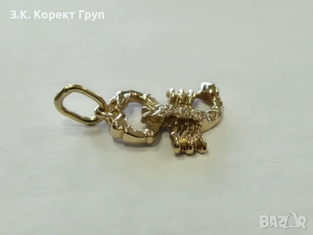 Златна висулка Скорпион 14К / 1,65 гр. , снимка 5 - Колиета, медальони, синджири - 55516913