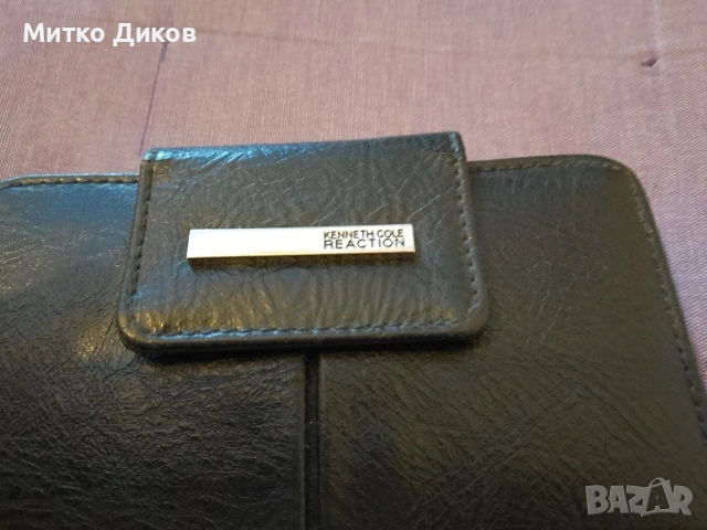 Kenneth Cole Reaction. Марков портфейл естествена кожа унисекс 150 х 95 мм, снимка 3 - Портфейли, портмонета - 54957565
